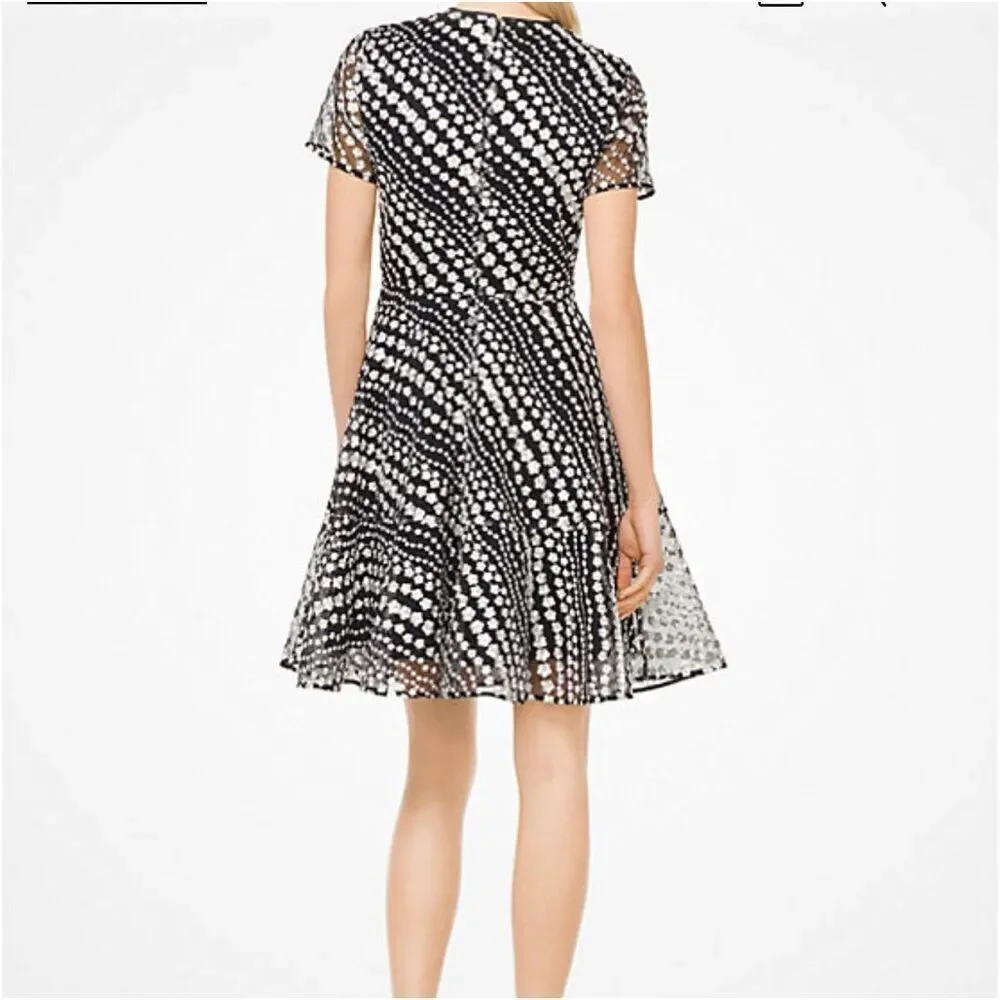 Michael Kors Floral Embroidered Dress black size 6 no belt